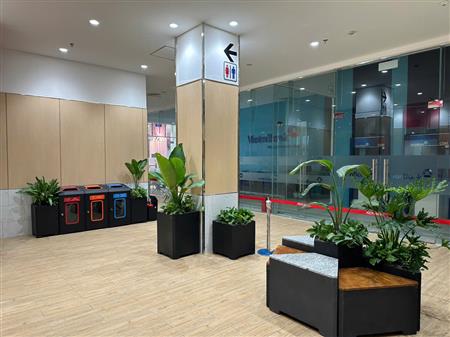 Cây công trình siêu thị đã thoàn thiện