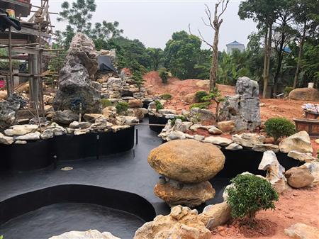Công trình thi công cảnh quan hồ koi biệt thự, biệt phủ, resort