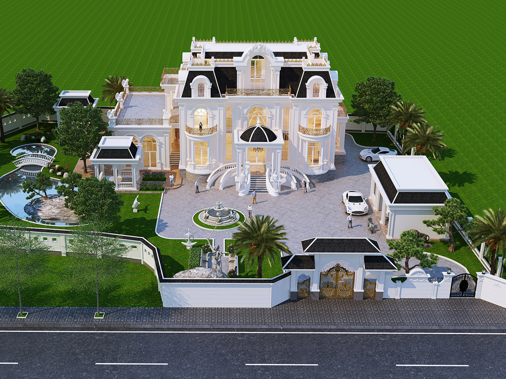 Thiết kế và thi công cảnh quan ngoại cảnh biệt phủ, lâu đài