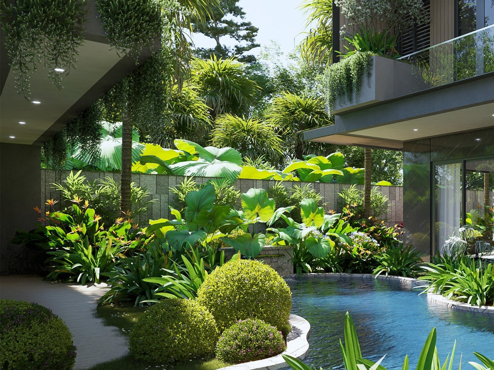 Thiết kế và thi công sân vườn biệt thự