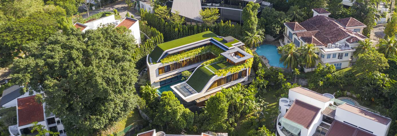 Cảnh quan trên mái biệt thự